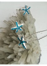 Комплект кристални фуркети в цвят тюркоаз Sea Star Turquoise - 3 броя